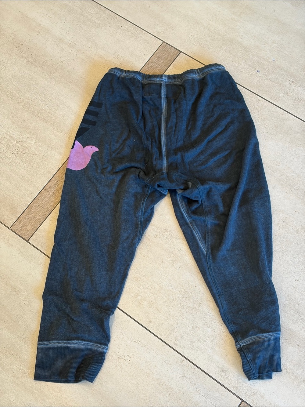 NO FURTHER MARKDOWN  price is price Freecity Black Joggers w/ Pink Accent & Logo - Picture 3 of 7